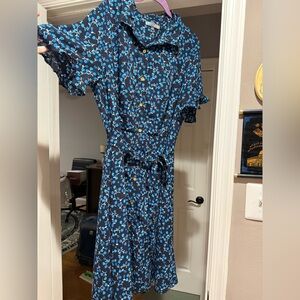 Floral Blue Dress